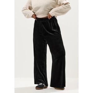 Coldwater Creek 🫐 Black Leopard Velvet Women's Pants